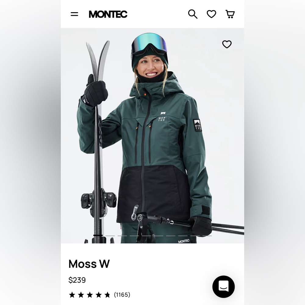 Montec Moss W Ski Jacket Women Dark Atlantic/Black (Insulated - Medium)
